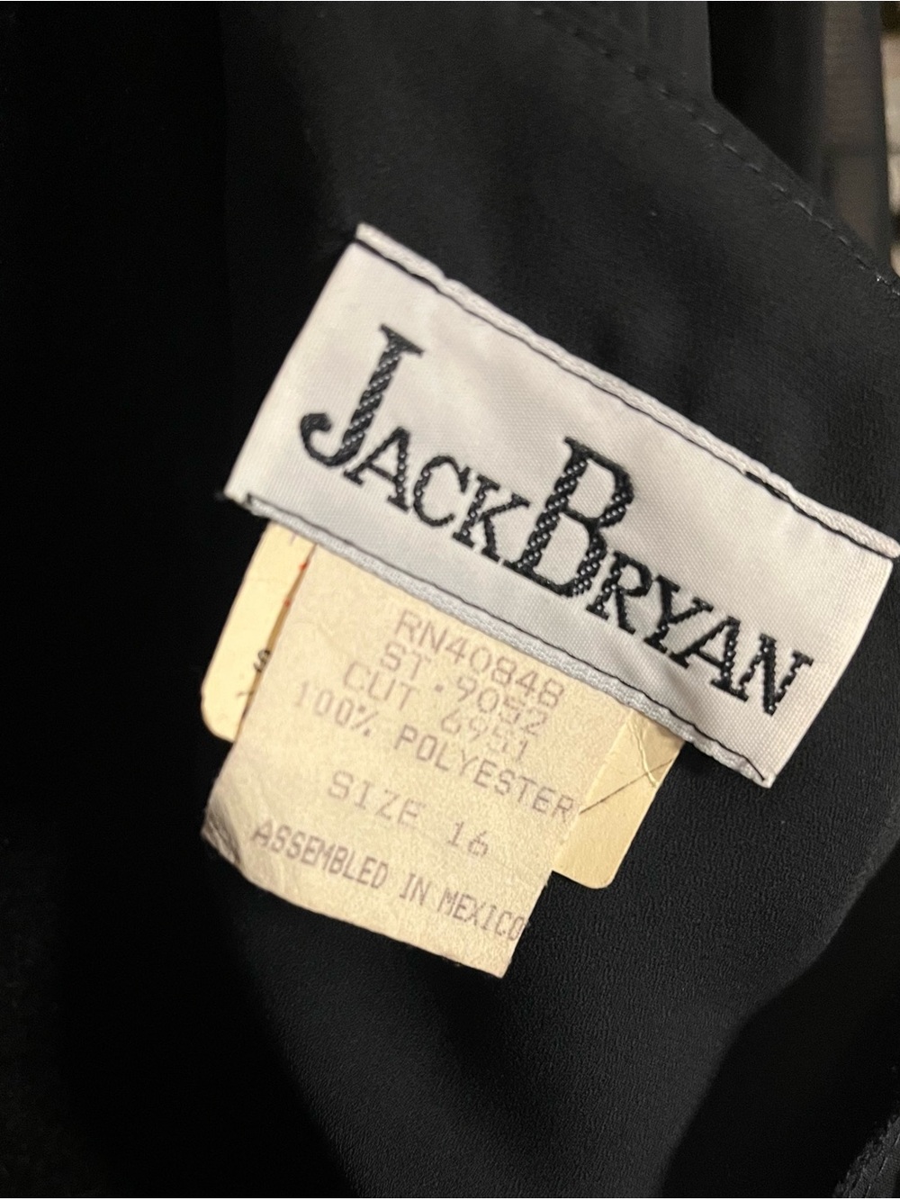 JACK BRYAN VINTAGE 60’s/70’s ELEGANT BLACK CHIFFON & LACE MAXI FORMAL DRESS - Picture 12 of 14